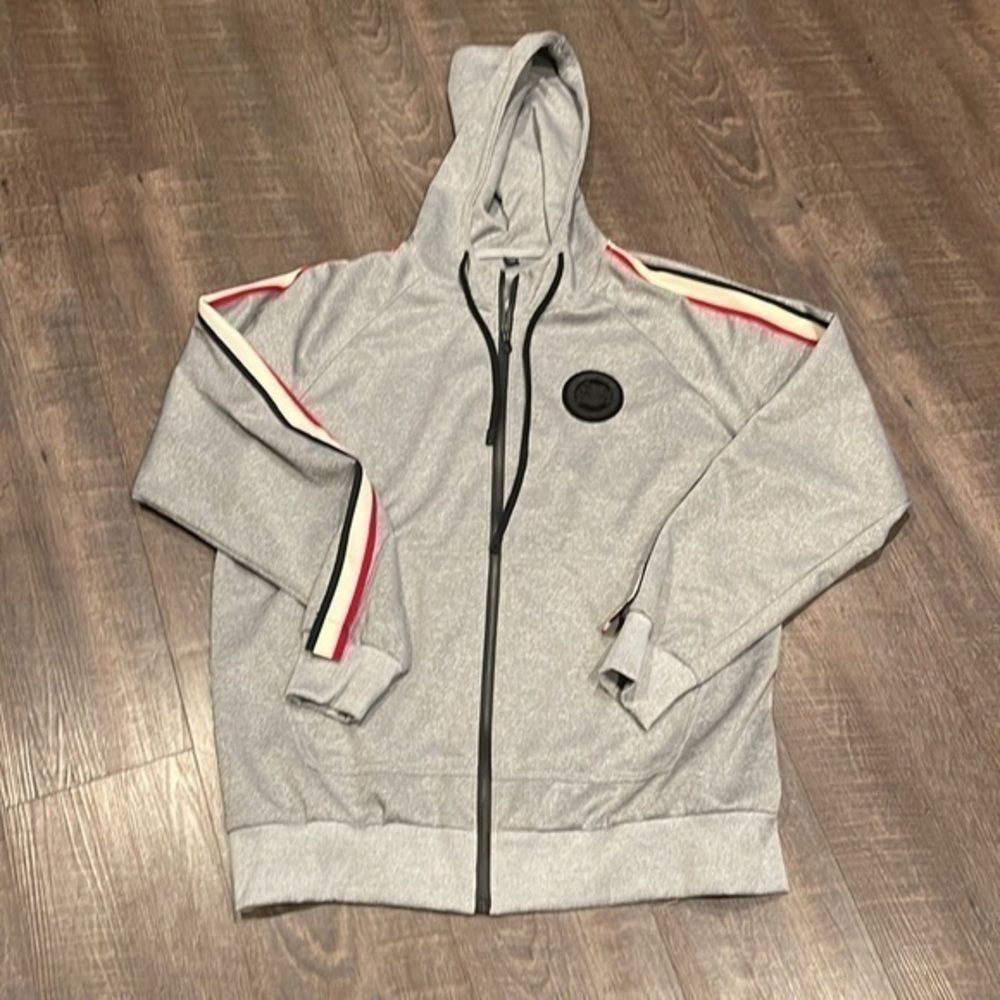 Harley Davidson zip up racing stripe sleeve jacket